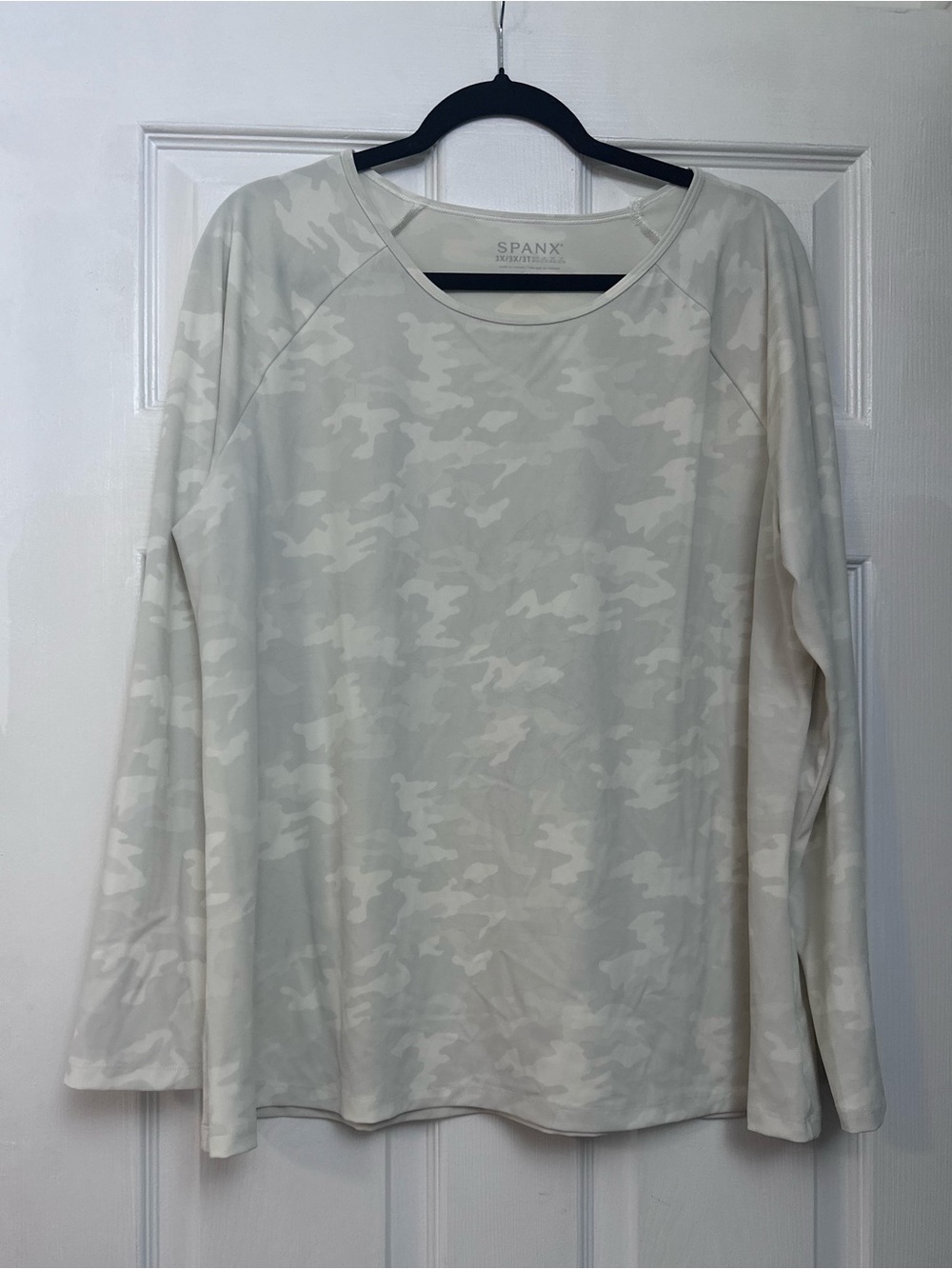 SPANX Long Sleeve Athletic Top 3X Neutral Camouflage Top